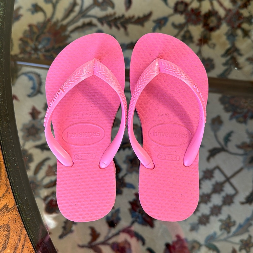 Havaianas Kid's Slim Flip Flop Sandals - Crystal Rose 7T